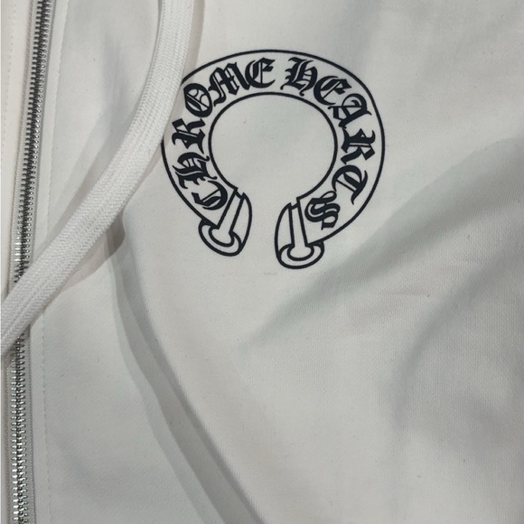 chrome of hearts white hoodie zip up - Picture 6 of 6